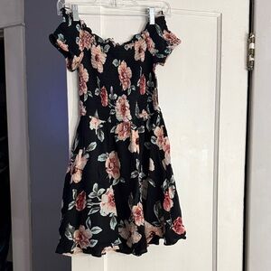 Kendall & Kylie Black Floral Dress